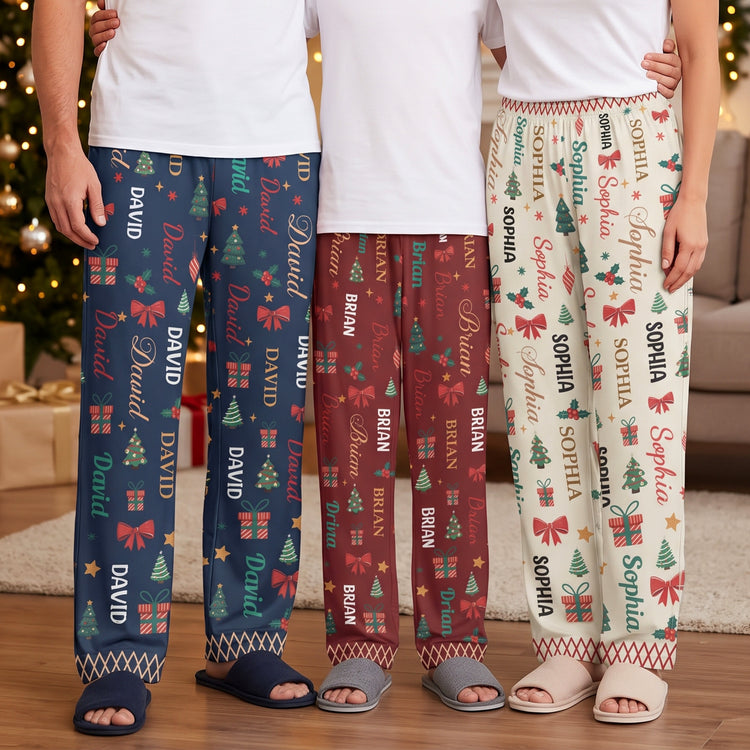 Our Family Matching Word Art - Personalized Lounge Pants 1