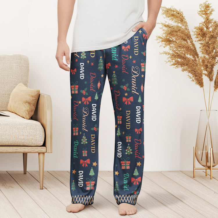 Our Family Matching Word Art - Personalized Lounge Pants 2