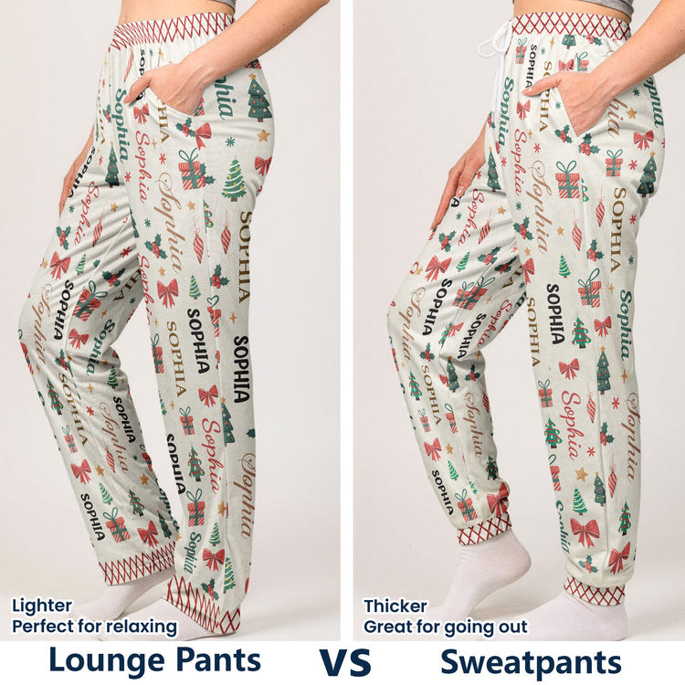 Our Family Matching Word Art - Personalized Lounge Pants 6