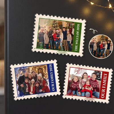 Our Family Postage Stamp - Personalized Magnet