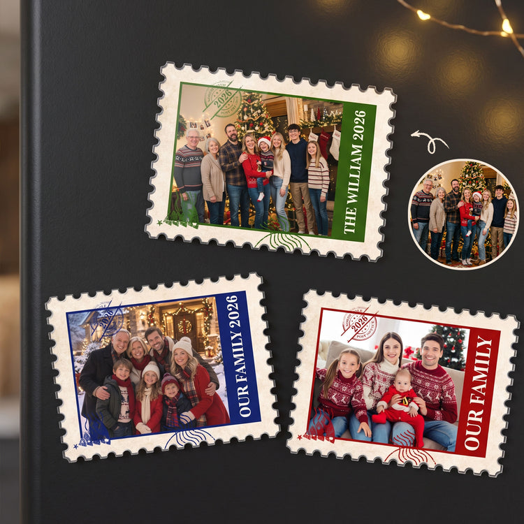 Our Family Postage Stamp - Personalized Magnet 1