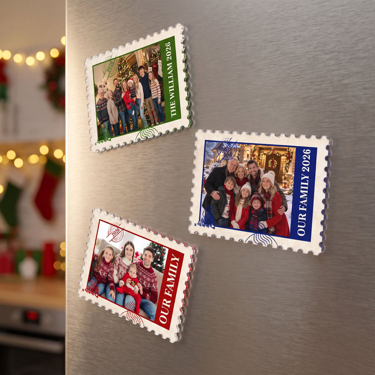 Our Family Postage Stamp - Personalized Magnet 2