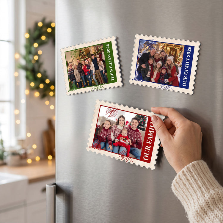 Our Family Postage Stamp - Personalized Magnet 3