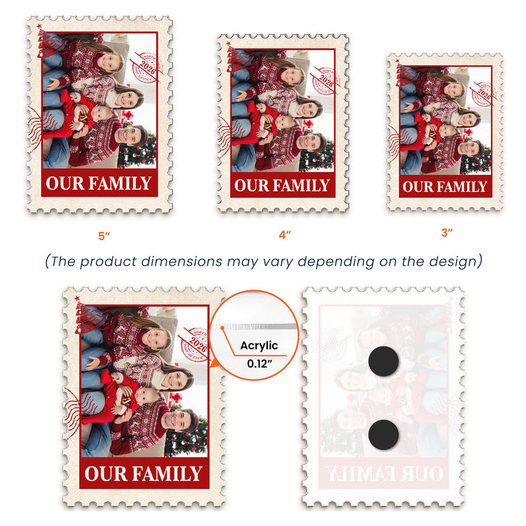 Our Family Postage Stamp - Personalized Magnet 6