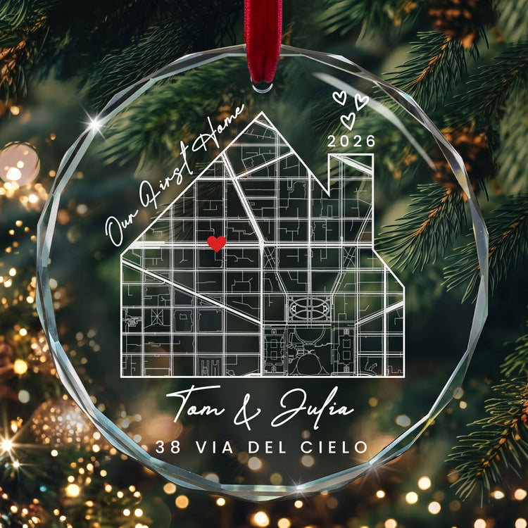 Our First New Home 1st Christmas Gifts For Newlywed Couples - Personalized Ornament 1