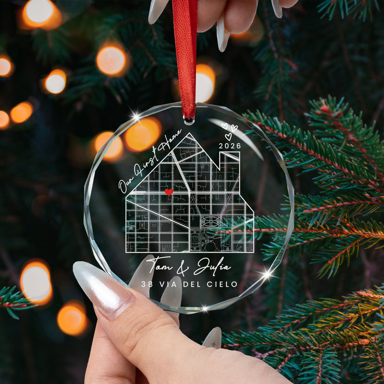 Our First New Home 1st Christmas Gifts For Newlywed Couples - Personalized Ornament 3