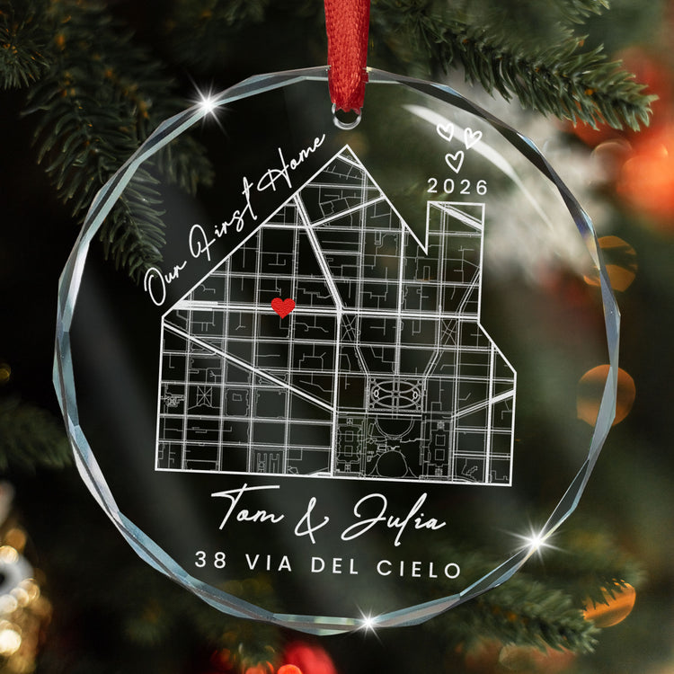 Our First New Home 1st Christmas Gifts For Newlywed Couples - Personalized Ornament 4