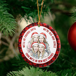 Our Friendship Is Endless Custom Photo Watercolor Besties Gift - Personalized Ornament 5