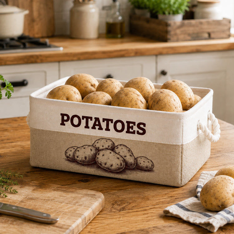 Pantry Storage Potato, Onion, Garlic, Veggie - Custom For Wife, Grandma, Mom - Personalized Storage Basket 3