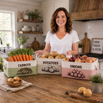 Pantry Storage Potato, Onion, Garlic, Veggie - Custom For Wife, Grandma, Mom - Personalized Storage Basket 4