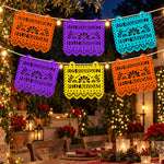 Papel Picado Con Nombre Personalizado - Decoración Para El Hogar Y Navidad - Guirnalda de Banderines Personalizada  1