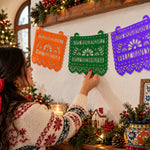 Papel Picado Con Nombre Personalizado - Decoración Para El Hogar Y Navidad - Guirnalda de Banderines Personalizada  5