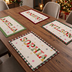 Patchwork Name Gift For Family - Personalized Placemat 3