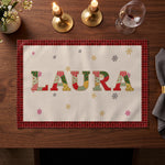 Patchwork Name Gift For Family - Personalized Placemat 8