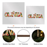 Patchwork Print Christmas Theme With Name - Personalized Ornament 6