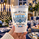 Peace Love Light Hanukkah Cup - Personalized Cups 2