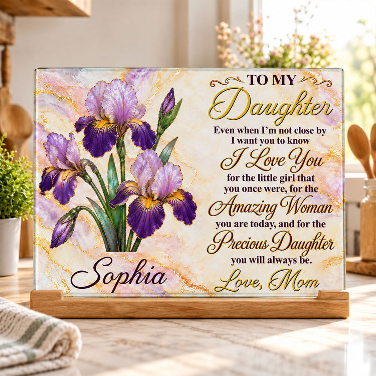 Pearl Birth Month Flower Gift For Precious Daughter - Personalized Cutting Board 1