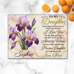 Pearl Birth Month Flower Gift For Precious Daughter - Personalized Cutting Board 3