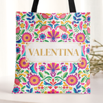 Personalizada Con Nombre Y Flores Estilo Arte Folclórico Mexicano - Regalo Para Mamá, Abuela O Mujeres Latinas - Personalizada Bolsa Tote 4