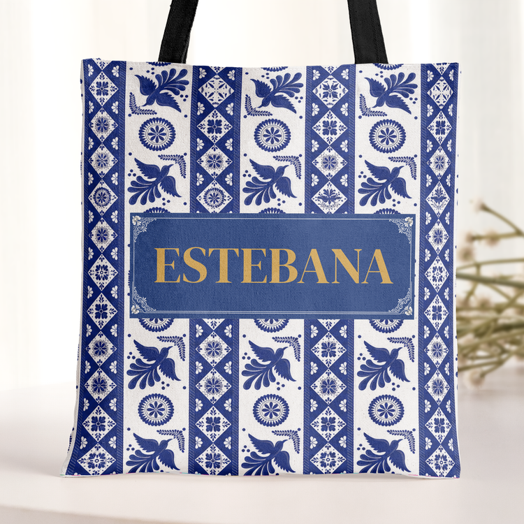 Personalizada Con Nombre Y Flores Estilo Arte Folclórico Mexicano - Regalo Para Mamá, Abuela O Mujeres Latinas - Personalizada Bolsa Tote 5