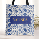 Personalizada Con Nombre Y Flores Estilo Arte Folclórico Mexicano - Regalo Para Mamá, Abuela O Mujeres Latinas - Personalizada Bolsa Tote 6