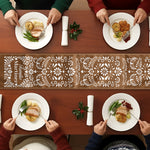 Personalizado Con Nombre de Familia Y Flores Estilo Papel Picado Mexicano - Decoración de Mesa - Personalizado Camino de Mesa  5