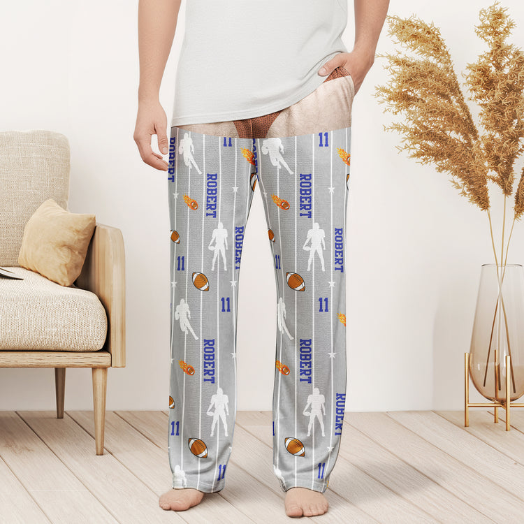 Personalized Funny Men Underwear, Custom Name & Number For Baseball, Softball, Soccer, Football, Basketball, Hockey Lover - Personalized Lounge Pants 5