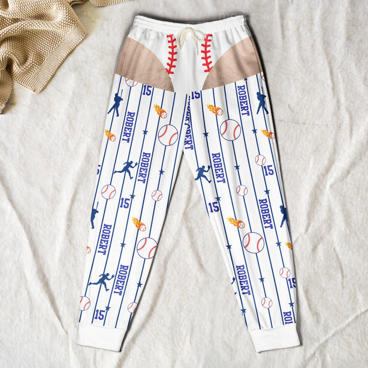 Personalized Funny Men Underwear, Custom Name & Number For Baseball, Softball, Soccer, Football, Basketball, Hockey Lover - Personalized Sweatpants 2
