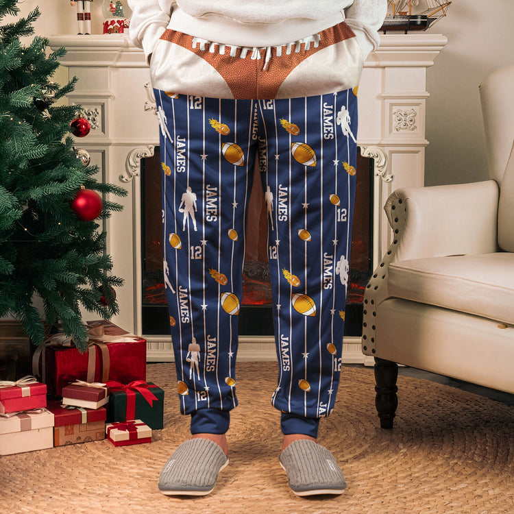 Personalized Funny Men Underwear, Custom Name & Number For Baseball, Softball, Soccer, Football, Basketball, Hockey Lover - Personalized Sweatpants 5