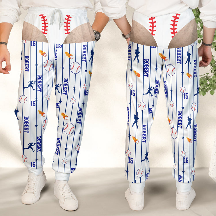 Personalized Funny Men Underwear, Custom Name & Number For Baseball, Softball, Soccer, Football, Basketball, Hockey Lover - Personalized Sweatpants 6