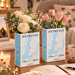 Personalized Map Ceramic Book Vase, Where It All Began Anniversary Gift - Personalized Vase 1