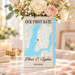 Personalized Map Ceramic Book Vase, Where It All Began Anniversary Gift - Personalized Vase 2
