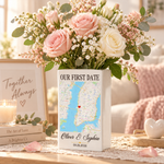 Personalized Map Ceramic Book Vase, Where It All Began Anniversary Gift - Personalized Vase 5