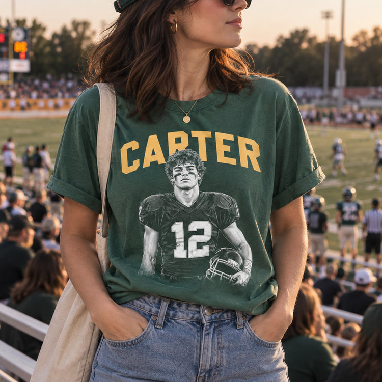 Personalized Player Name And Photo Sketch Line Art-Game Day For Mom, Grandma, Sport Fans - Personalized Shirt 4