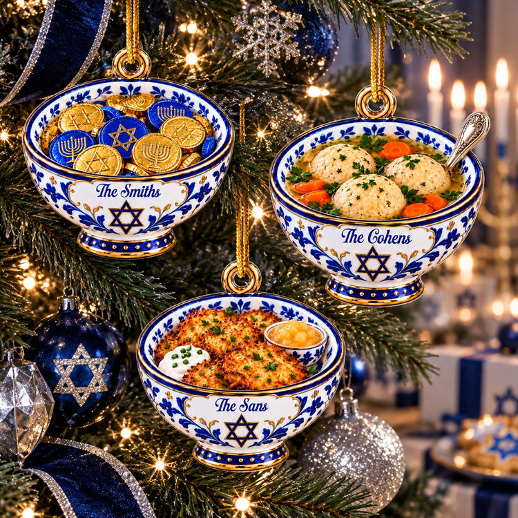 Personalized Traditional Hanukkah Food Ornament - Personalized Ornament 1