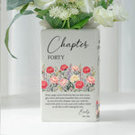 Personalized Years Birthday Ceramic Vase, A New Chapter Book Flowervase - Personalized Vase 4
