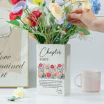 Personalized Years Birthday Ceramic Vase, A New Chapter Book Flowervase - Personalized Vase 6