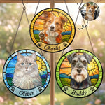 Pet Loss Gifts Stained Glass Photo Gifts For Pet Lovers - Personalized Window Hanging Suncatcher 1