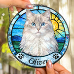 Pet Loss Gifts Stained Glass Photo Gifts For Pet Lovers - Personalized Window Hanging Suncatcher 3