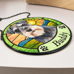 Pet Loss Gifts Stained Glass Photo Gifts For Pet Lovers - Personalized Window Hanging Suncatcher 4