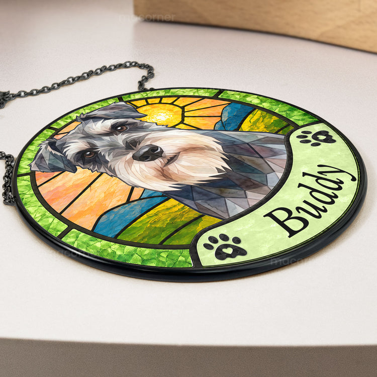 Pet Loss Gifts Stained Glass Photo Gifts For Pet Lovers - Personalized Window Hanging Suncatcher 4