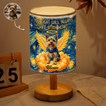 Pet Loss Starry Night Van Gogh Art You Lights Will Always Shine In My Heart - Personalized Fabric Lamp 1