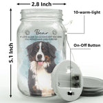 Pet Loss Watercolor Memorial Gifts - Personalized Mason Jar Light 5