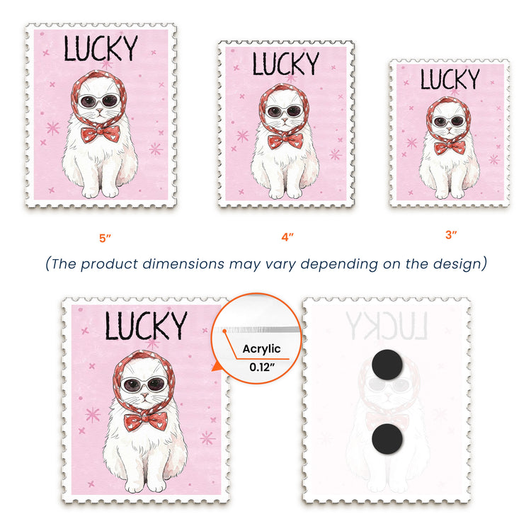Pet Lovers Custom Photo Watercolor - Personalized Magnet 5