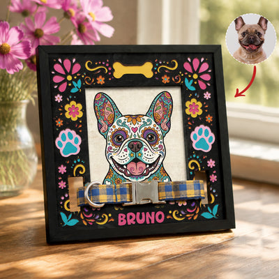 Pet Memorial Frame, Pet Ofrenda, Day Of The Dead Memorial Frame - Personalized Frame