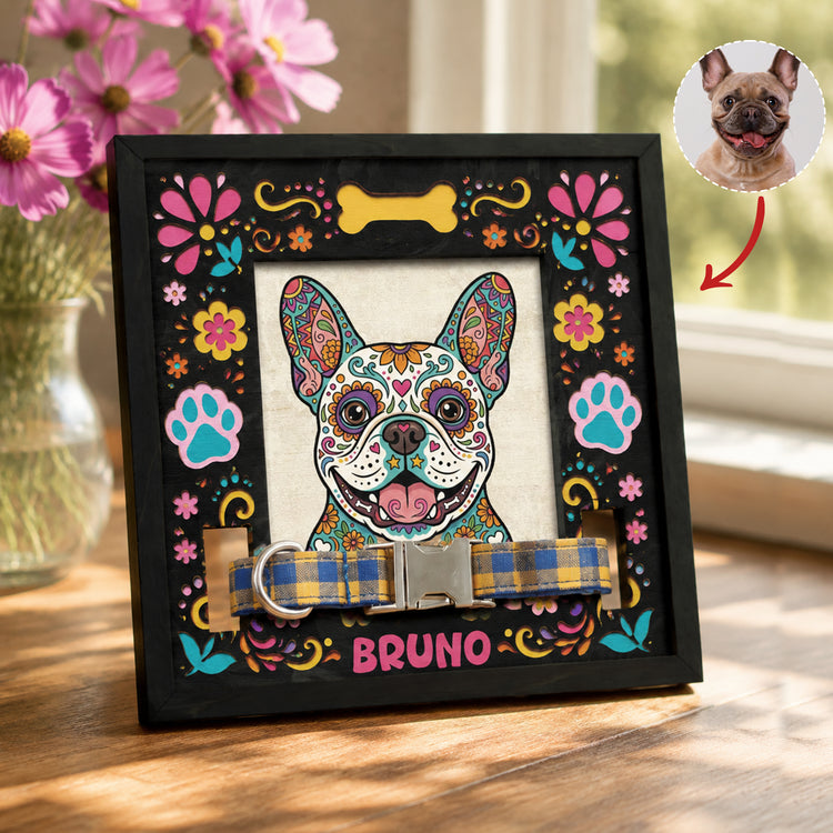 Pet Memorial Frame, Pet Ofrenda, Day Of The Dead Memorial Frame - Personalized Frame 1