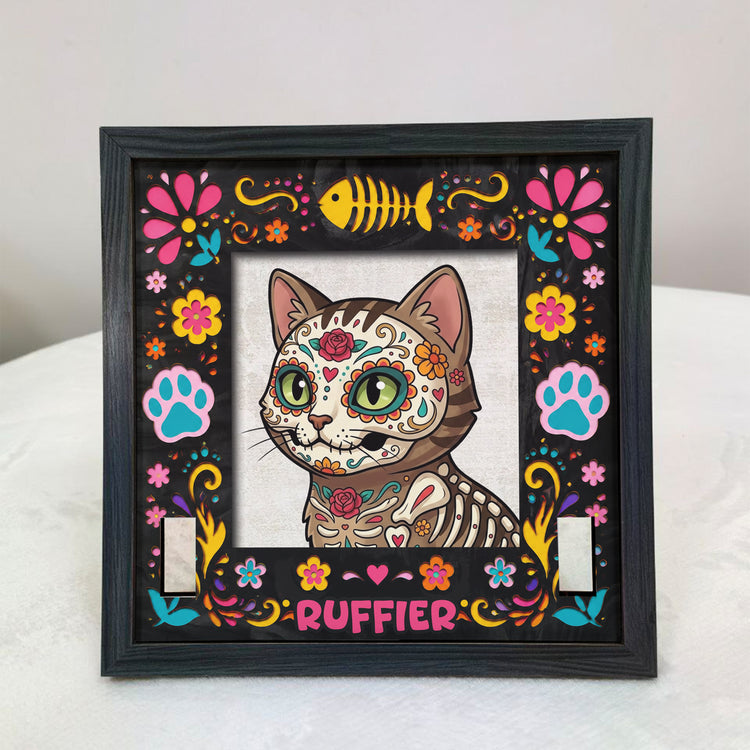 Pet Memorial Frame, Pet Ofrenda, Day Of The Dead Memorial Frame - Personalized Frame 2