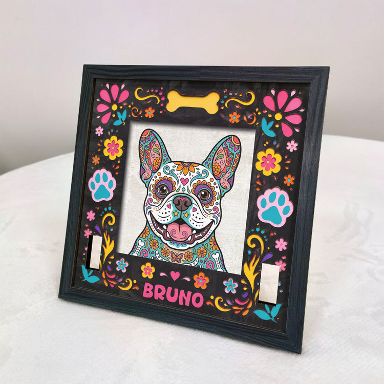 Pet Memorial Frame, Pet Ofrenda, Day Of The Dead Memorial Frame - Personalized Frame 4