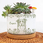  Pet Memorial Planter, Sketch Line Art Pet Photo Planter, Pet Loss Gift - Personalized Plant Pot 4