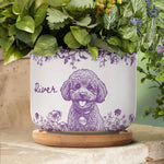  Pet Memorial Planter, Sketch Line Art Pet Photo Planter, Pet Loss Gift - Personalized Plant Pot 6
